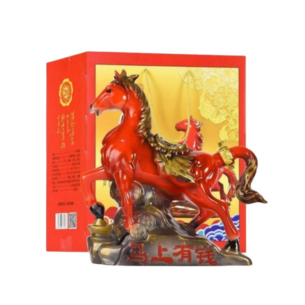 Bình rượu con ngựa Nội Địa Trung bằng sứ 1250ml