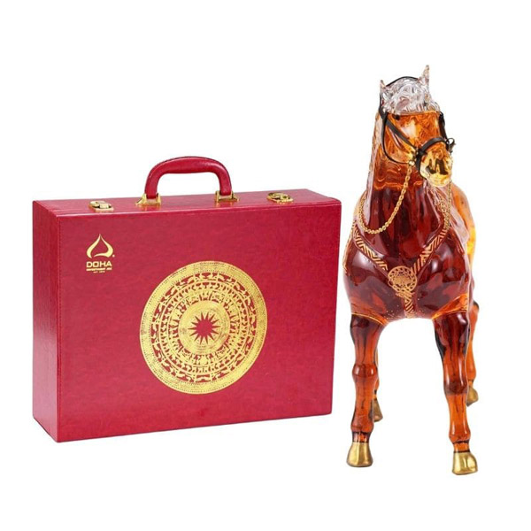 Bình rượu hình con ngựa thủy tinh Doha Royal Rich XO