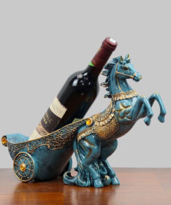 Kệ rượu hình con ngựa phong cách Châu Âu xanh